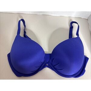 Victoria's Secret Push-Up PLUNGE Bra 34D Royal Blue